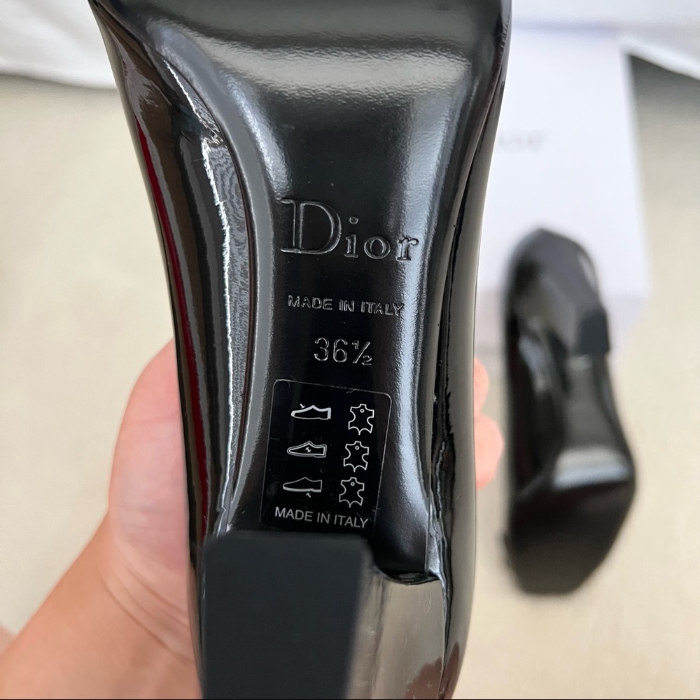 DIOR Buckle Black Patent Heels - Picture 7 of 8
